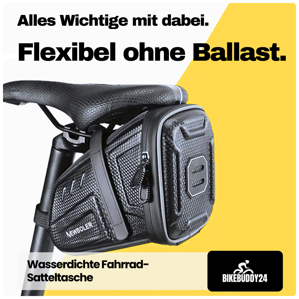Wasserdichte Fahrrad-Satteltasche – Kompakt, sicher & bereit für jede Tour