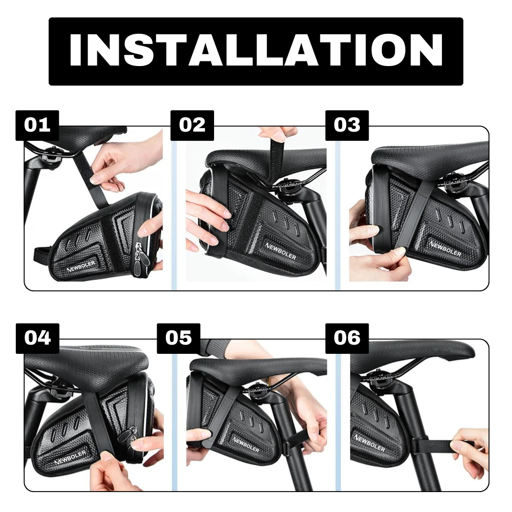 Wasserdichte Fahrrad-Satteltasche – Kompakt, sicher & bereit für jede Tour