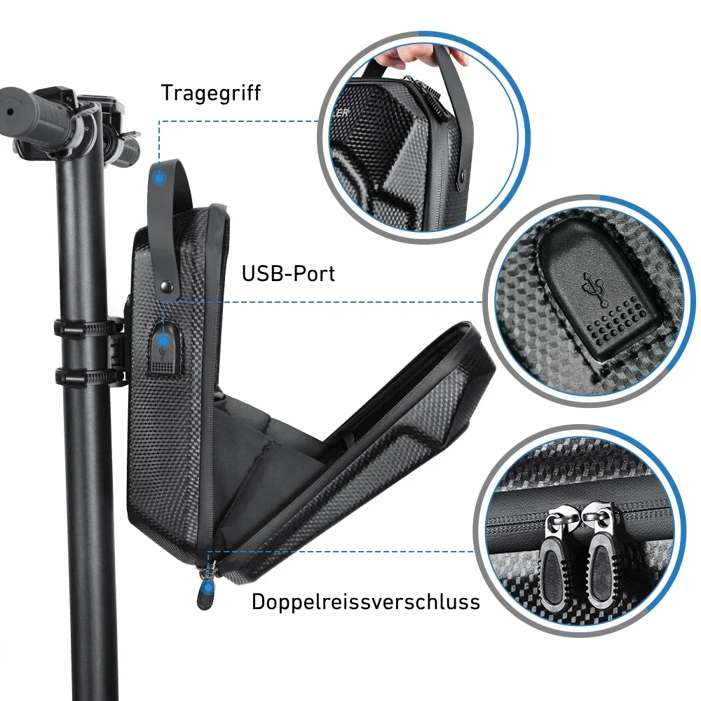 E-Scooter-Tasche mit USB-Port – Mehr Stauraum & Energie für unterwegs